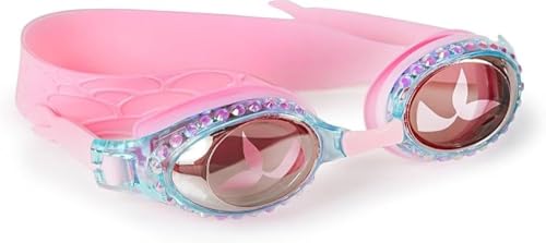 Bling 2O Girls' Jewel Pink Kids Swimming Goggles (Ages 3+ up) - UV Protection, Latex-Free, 100% Silicone Material - Includes Anti-Fog & Adjustable Head Strap