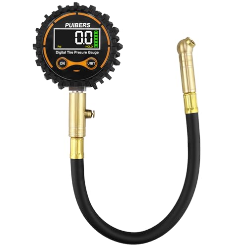 Digital Tire Pressure Gauge for Cars 200 PSI, 2.5" Backlit LCD Electric Digital Air Pressure Gauge for Tires, 0.1 PSI High Accuracy, Tires Gauge 360° Nozzle for Moto/Car/Truck/SUV