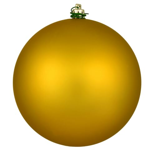 Vickerman 4" Medallion Gold Matte Ball Ornament. Includes 6 Ornaments per Pack.