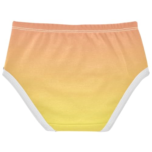 Joisal Personalized Toddlers Underwear Floral 2t Cotton Panties for Girl Coral Pink Moon Yellow Gradient Kids Undies Briefs2