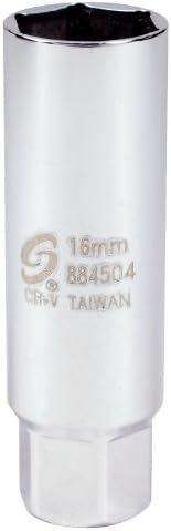 Sunex 884504 3/8-Inch Drive Thin Wall, Metric, Spark Plug Socket, CR-MO