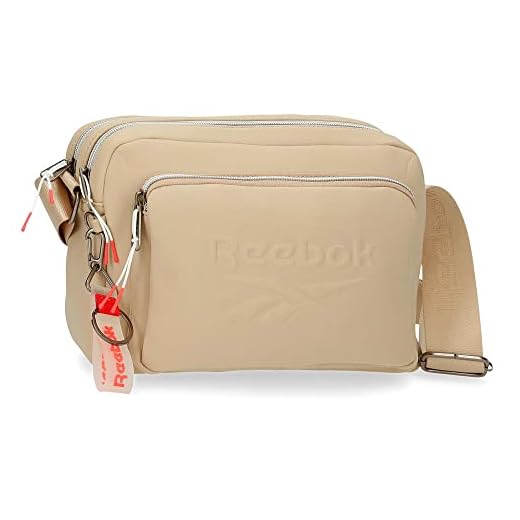 Reebok Noah Bandolera dos compartimentos Beige 25x18x7 cms Poliéster