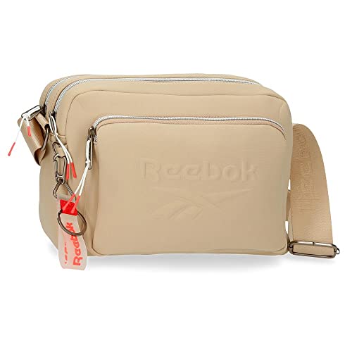 Reebok Noah Bandolera Dos Compartimentos Beige 25x18x7 cms Poliéster