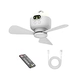 Portable Ceiling Fan for Tent,8000mAh Battery Operated Ceiling Fan,RV Fan Rechargeable,3 Detachable Blades,Auto Shut-off,4 Speeds for Outdise Canopy Porch Gazebo Beach