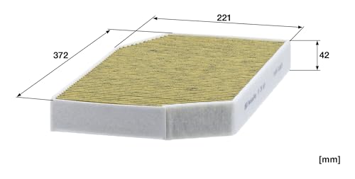 Filtro de aire de cabina biofuncional de calidad original OE de MANN-FILTER 3