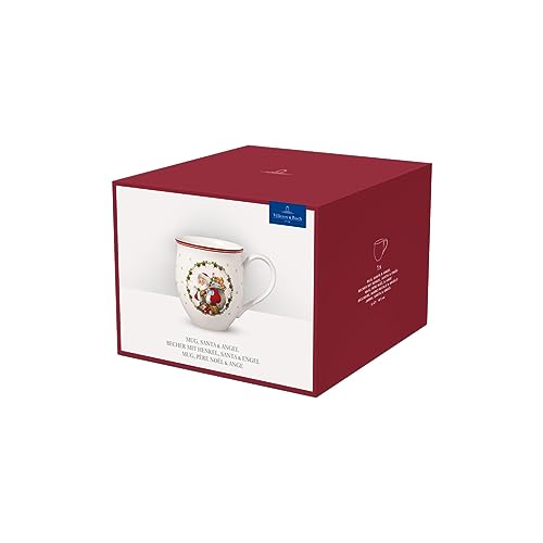 Villeroy & Boch - Toy's Delight Becher mit Henkel Santa und Engel 390 ml Bunt Mikrowellensicher, Weihnachtsgeschirr, Kaffeetasse… – Ansicht 5