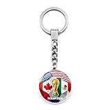 RGEVGER Porte-clés Coupe du monde 2026 États-Unis-Canada-Mexique pour garçons, pour les fans de football regardant le match, marchandise pour fans de coupe du monde, décoration automobile et bureau