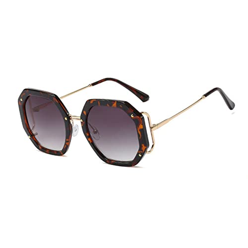 Lunettes de soleil hexagonales protection UV400 verres dégradés chic
