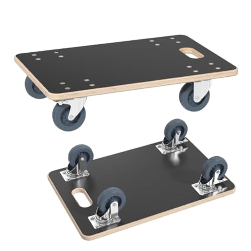 Aufun 1 x rullbräda, transportskoter, 60 x 40 x 14,5 cm med broms, möbelskoter, rullbrädor, transport med transporthjälp, möbeltransport upp till 200 kg, lastkapacitet, robust och säker