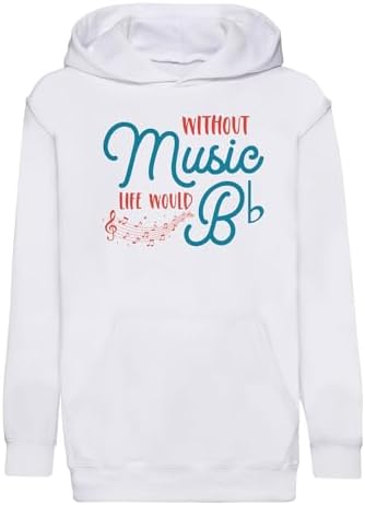 Felpa Con Cappuccio Musicale "Without The Clarinet Life Would Be" - Regalo Per Musicisti E Amanti Del Clarinetto - Foto 10