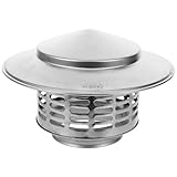 Roof Rain Cap Chimney Cap 75mm Rain Cap Stove Exhaust Rain Cap Fireplace Chimney Cover for Outside Existing Clay Flue Tile - Image 1