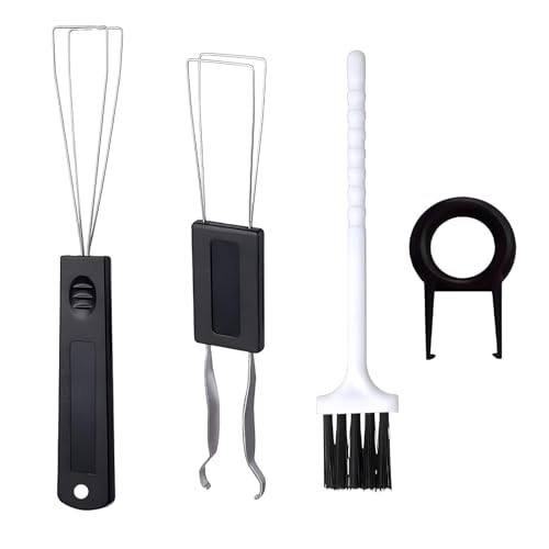 SculptZen 4 Pcs Remover Keycap Puller Set,Stainless Steel Keycap Puller Switch Puller and Keyboard Brush Cleaning Tool Set,Replacement Mechanical Keyboard Switches Key Cap Remover Tool