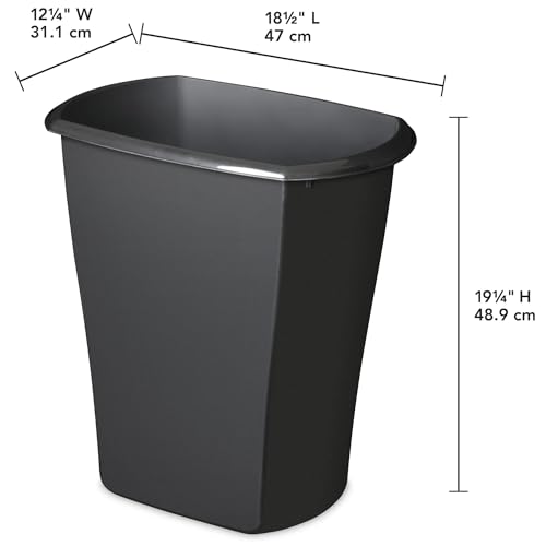 Caneca de basura plástica grande para cocina 10 galones miniatura 3