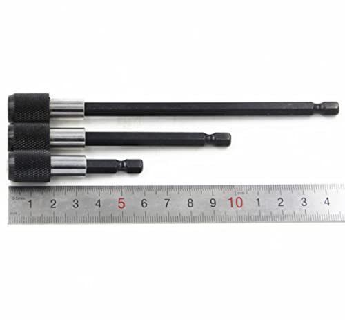Aiyun Drill Bit Extension Set - 6 Pcs Quick Release Magnetic Drill Extension Bit Holder With 1/4” Hex Shank (Black) #TOP3