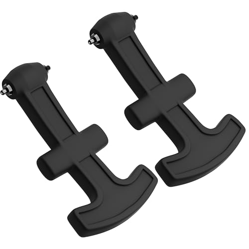 Cooler T-Latch Handle Replacement Kit for Igloo BMX and Overland 25-72 Qt Coolers, Cooler Lid T-Latch Rubber Handle,for Igloo BMX Coolers Rubber Latche，with Metal Spring Latchet-Handle 2-Pack