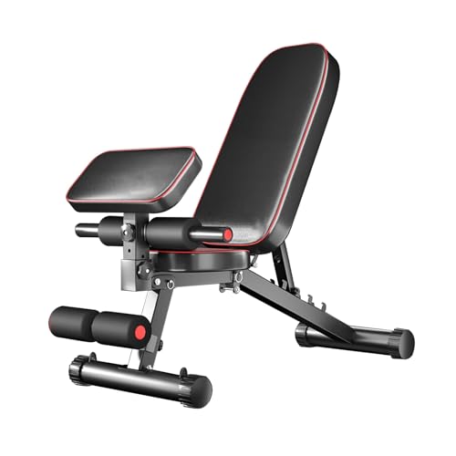 Banco de pesas for entrenamiento de cuerpo completo, banco de entrenamiento ajustable, equipo de entrenamiento de fuerza plegable for gimnasio en casa, capacidad máxima de 1100 libras