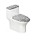 Darisoco Silver Toilet Lid Seat Cover & Toilet Tank Lid Cover Machine Washable Fits Most Standard Toilet 17 × 21 Inch Fall Decor