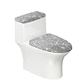 Darisoco Silver Toilet Lid Seat Cover & Toilet Tank Lid Cover Machine Washable Fits Most Standard Toilet 17 × 21 Inch Fall Decor