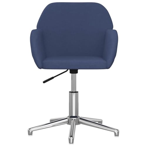 Chaise de bureau pivotante ergonomique bleue à dossier réglable pour soulager votre dos