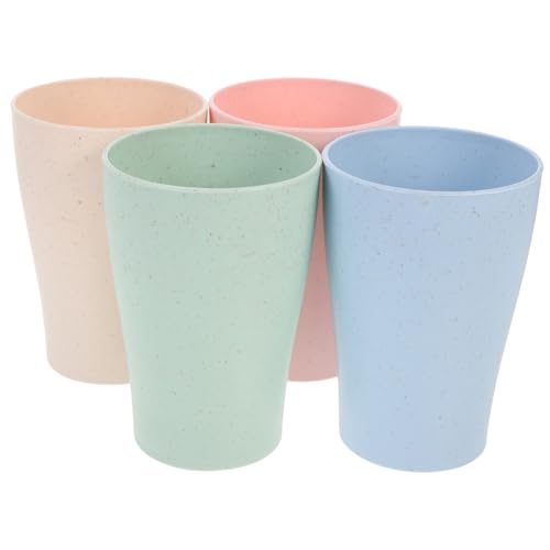 LIFKOME 4-piece Unbreakable Drinking Cup Set Safe for Home Outdoor Camping Microwave Dishwasher Safe