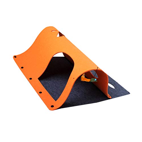 Maca multifuncional para gatos em túnel para animais de estimação com feltro (laranja 44 * 60 cm)