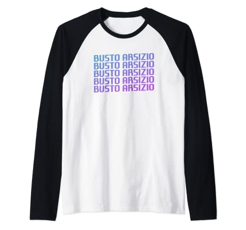 Retro Busto Arsizio Italia Italy Maglia con Maniche Raglan