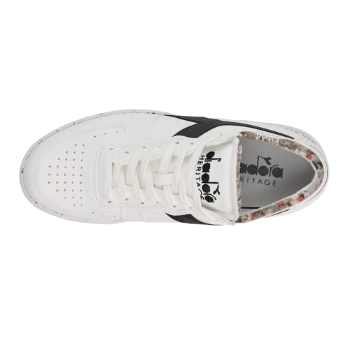 Diadora Mens Mi Basket Row Cut 2030 Lace Up Sneakers Shoes Casual - White4