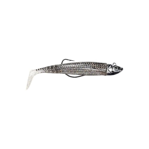 Akami Ultra Shad – Soft Bait Premium per Spinning in Mare e Acqua Dolce | Gomma Morbida Anti-Strappo con Coda Articolata | 8 cm 10 g e 12 cm 25 g per Predatori e Spigole (DARK MORAY, CM - 8)