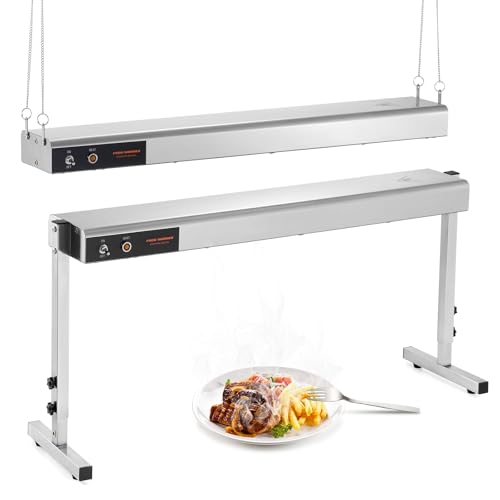 36 Inch Food Heat Lamp, 1000W Commercial Food Warmer Electric Heating Lamp Overhead Stainless Steel Catering Heat Lamps for Buffet Restaurant Parties, 110V