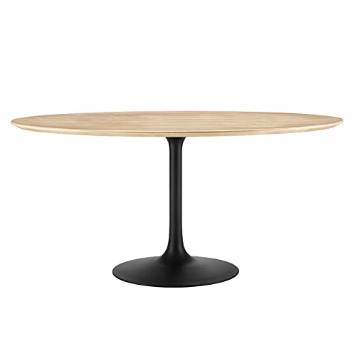 Image of Modway Lippa Dining Table, 60 inch, Black Natural