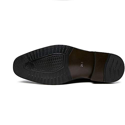 Zapatos Oxford de doble hebilla con piel perforada transpirable y suela antideslizante 6