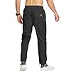 ZOXOZ Men Casual Chino Trousers Joggers for Men Work Trousers Tracksuit Bottoms Open Hem Elasticate Waist with 4 Pockets Black XXL #1