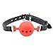 Lycpajk Open Breathable Leather Paly Buckle Belt Silicon Mouth for Women, Red