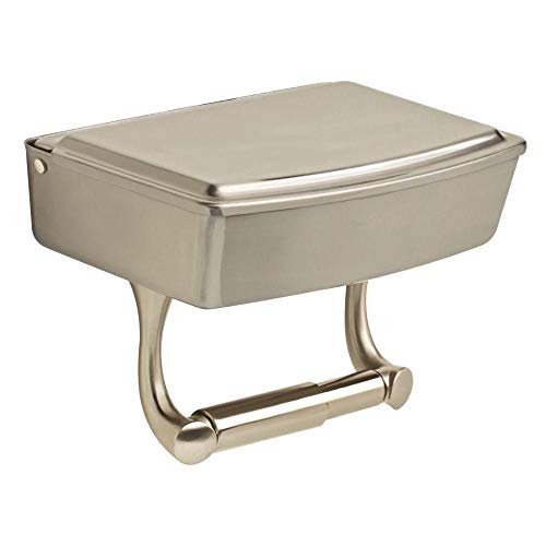 Toilet Paper Holder w/ Storage- Satin Nickel