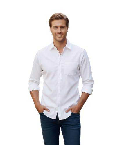 Image of Tagas Men's Shirt|Men's Everday Regular Fit Solid Shirt | Cotton Rich |Men's Washed Cotton Twill Casual Shirt - Regular Fit|(Available in Plus Sizes)