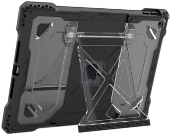 MAXCases Shield Extreme-X2 Case Protects iPad 9/8/7, Provides Unlimited Viewing Angles - Slim Rugged Shock-Absorbing Silicone, Screen Cover, Rigid Back Panel 10.2-inch Grey Bumper; Black Bezel