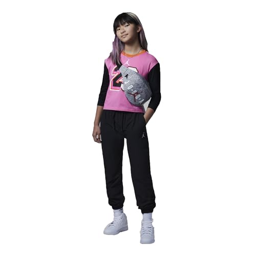 Nike Camiseta de manga longa Jordan New Heritage Big Kids Girls, Pinksicle, M