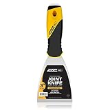 Flexible Putty Knife Scraper Tool, Spackle Knife Stainless Steel Blade with Soft Grip Handle, Metal