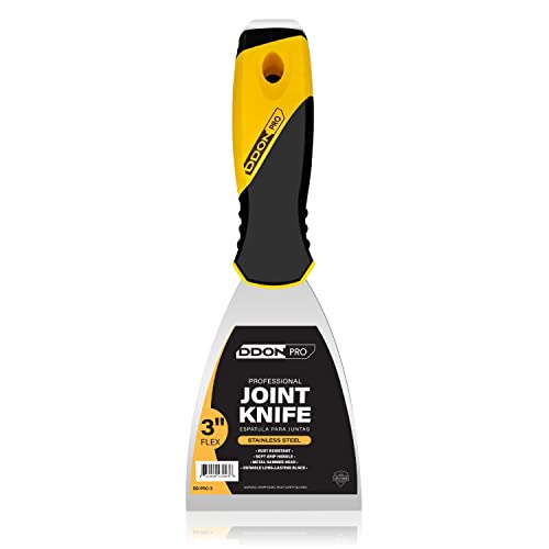 Flexible Putty Knife Scraper Tool, Spackle Knife Stainless Steel Blade With Soft Grip Handle, Metal Scraper Tool For Drywall Finishing, Plaster Painting Scraping, Decals, And Wallpaper (3) #TOP15