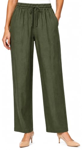 Image of Gap Womens Wide Leg Linen Pull on Pant