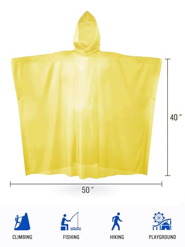 Image of SaphiRose Disposable Rain Ponchos Emergency Clear Poncho