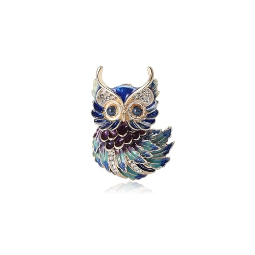 Image of Enamel Bird Brooch for Women Rhinestones Owl /Hummingbird /Eagle /Toucan Lapel Pin Cute Bird Brooches Jewelry Gifts for Mom Wife