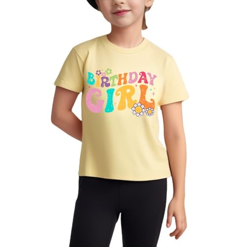 Birthday Girl Shirt Cute Girls Birthday T Shirt 3-10 Year Funny Party Gift Tees Toddler Kids Graphic Tee Tops2