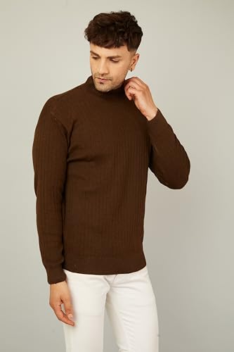 Image of Kvetoo Men High Neck Full Sleeve Winter Woolen Sweater