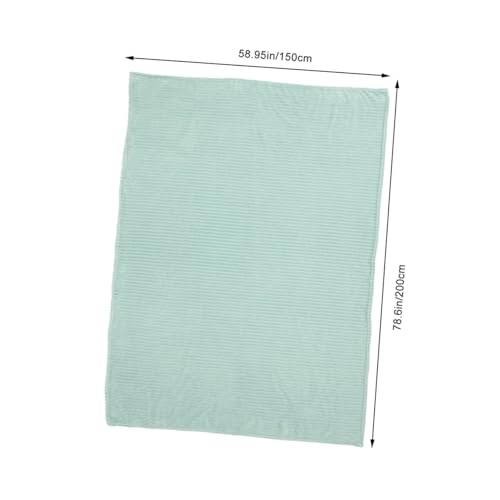 Couverture double face de qualité en polyester vert menthe - 3