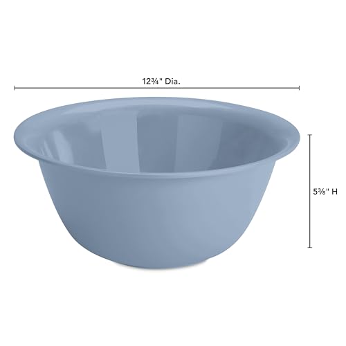 Sterilite 6 Qt Tazón para Preparar y Servir Comida, Plástico, Azul, 12 Unidades miniatura 3