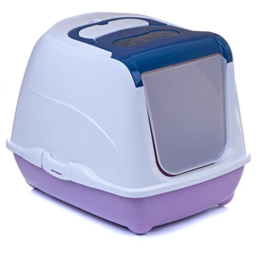 Katzentoilette Sondermodell 50 Katzenklo Schaufel Filter Haube blau und Flieder