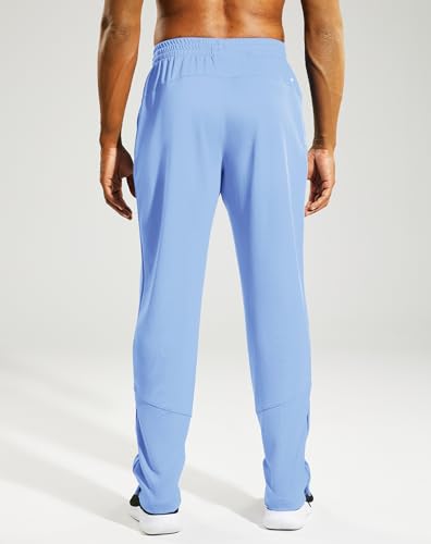 Image of MIER Mens Ankle Zip Sweatpants, Soccer Warm-up Track Pants with Pockets