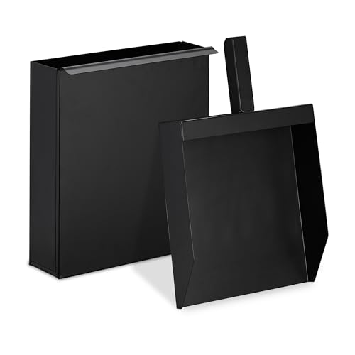 Relaxdays Carbón con Recogedor Contenedor