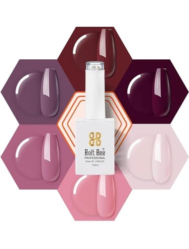 Image of Bolt Bee Gel polish Nail Lacquer | Glossy Gel Finish | Rich Pigmentation | Chip Free | Quick Drying Formula | Long Lasting Nail Polish for Women 15ml set